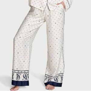 Victoria's Secret White and Black Elegant Pajama Pants